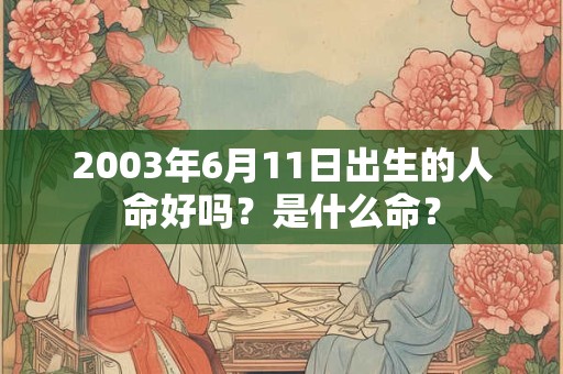 2003年6月11日出生的人命好吗？是什么命？