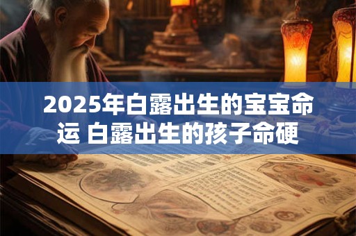 2026年白露出生的宝宝命运 白露出生的孩子命硬