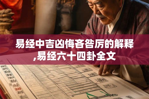 易经中吉凶悔吝咎厉的解释,易经六十四卦全文