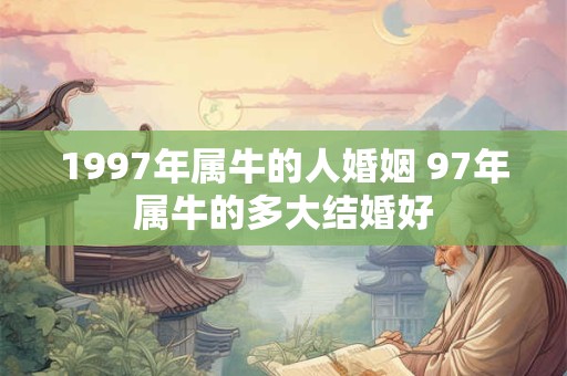 1997年属牛的人婚姻 97年属牛的多大结婚好