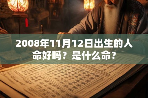 2008年11月12日出生的人命好吗？是什么命？
