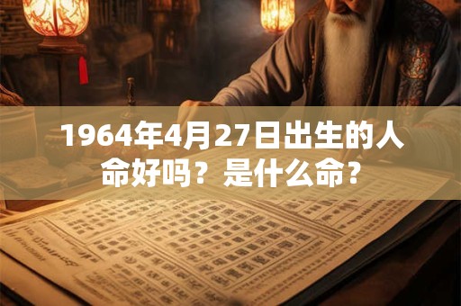 详细阅读:1964年4月27日出生的人命好吗?是什么命? 1964年4月27日出生的人命好吗?是什么命?