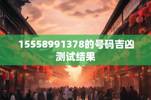 15558991378的号码吉凶测试结果