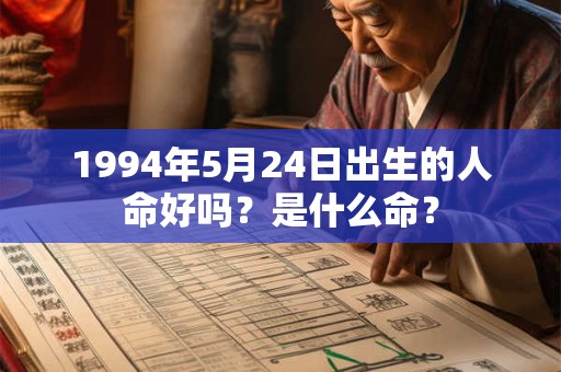 1994年5月24日出生的人命好吗？是什么命？