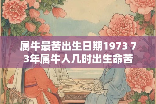 属牛最苦出生日期1973 73年属牛人几时出生命苦