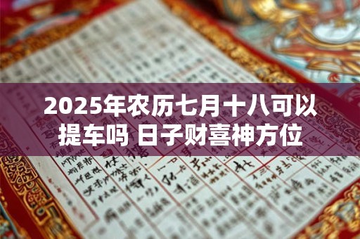 2025年农历七月十八可以提车吗 日子财喜神方位