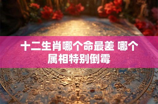 十二生肖哪个命最差 哪个属相特别倒霉