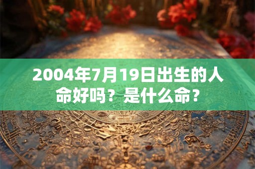 2004年7月19日出生的人命好吗？是什么命？