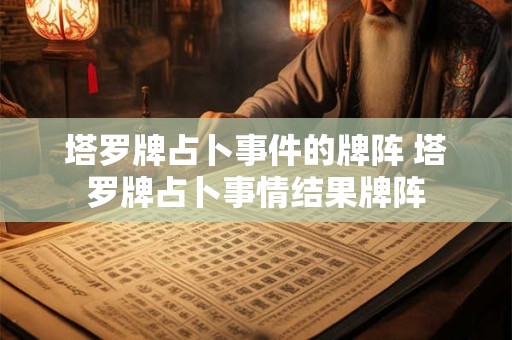 塔罗牌占卜事件的牌阵 塔罗牌占卜事情结果牌阵