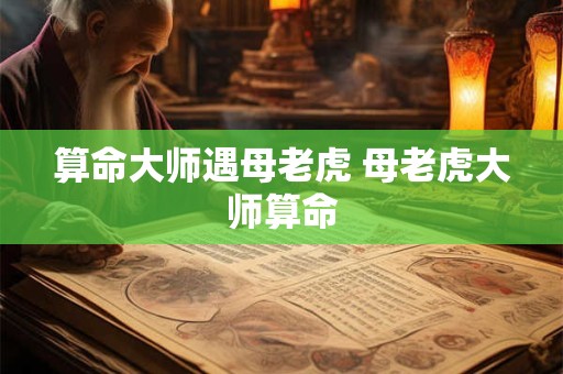 算命大师遇母老虎 母老虎大师算命
