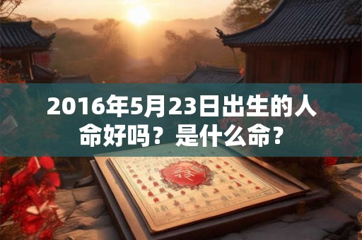 2016年5月23日出生的人命好吗？是什么命？
