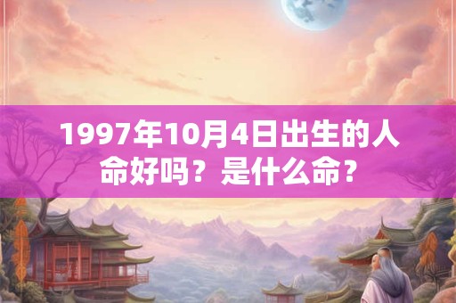 1997年10月4日出生的人命好吗？是什么命？