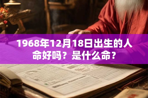 1968年12月18日出生的人命好吗？是什么命？