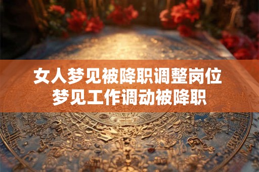 女人梦见被降职调整岗位 梦见工作调动被降职