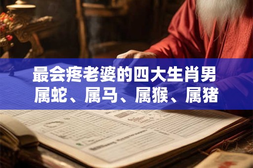 最会疼老婆的四大生肖男 属蛇、属马、属猴、属猪