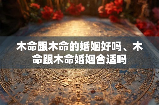 木命跟木命的婚姻好吗、木命跟木命婚姻合适吗