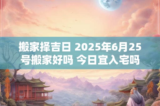 搬家择吉日 2025年6月25号搬家好吗 今日宜入宅吗