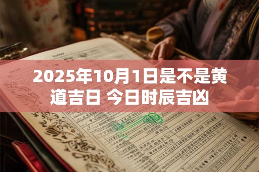 2025年10月1日是不是黄道吉日 今日时辰吉凶