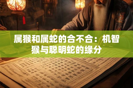 属猴和属蛇的合不合：机智猴与聪明蛇的缘分
