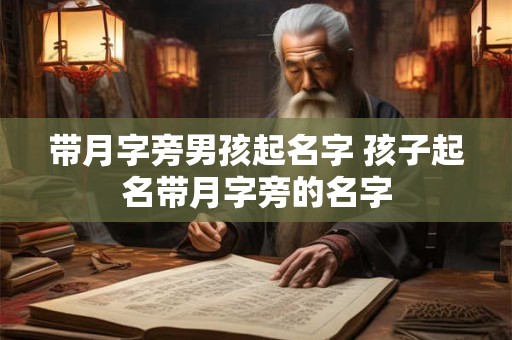 带月字旁男孩起名字 孩子起名带月字旁的名字