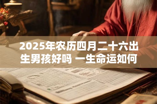 2025年农历四月二十六出生男孩好吗 一生命运如何
