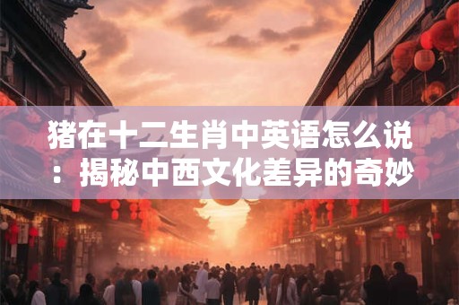 猪在十二生肖中英语怎么说:揭秘中西文化差异的奇妙旅程 猪在十二生肖中英语怎么说:揭秘中西文化差异的奇妙旅程