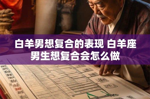 白羊男想复合的表现 白羊座男生想复合会怎么做