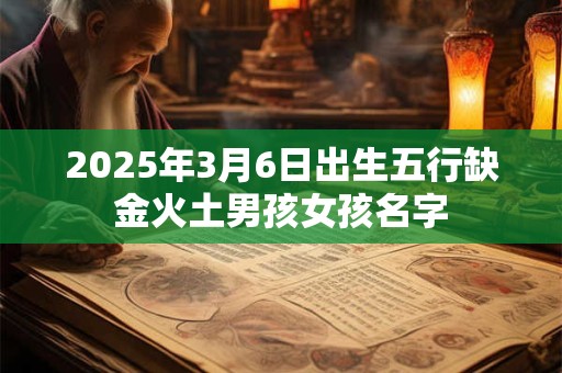 2025年3月6日出生五行缺金火土男孩女孩名字