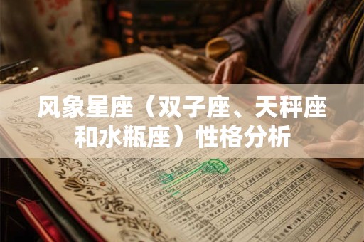 风象星座（双子座、天秤座和水瓶座）性格分析