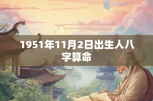1951年11月2日出生人八字算命 1951年11月2日出生人八字算命