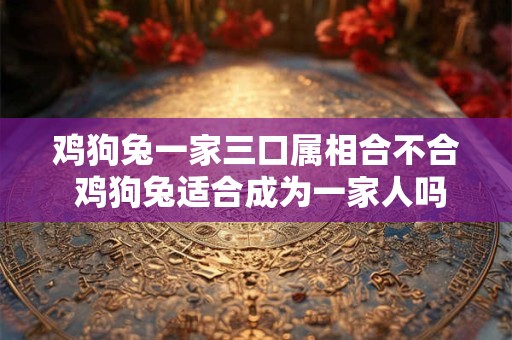 鸡狗兔一家三口属相合不合 鸡狗兔适合成为一家人吗