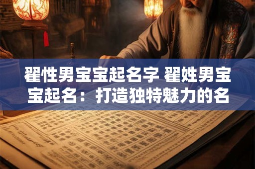 翟性男宝宝起名字 翟姓男宝宝起名：打造独特魅力的名字