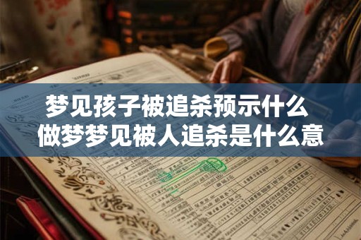 梦见孩子被追杀预示什么 做梦梦见被人追杀是什么意思