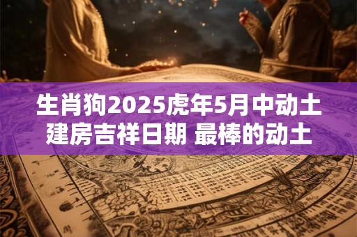 生肖狗2025虎年5月中动土建房吉祥日期 最棒的动土吉日