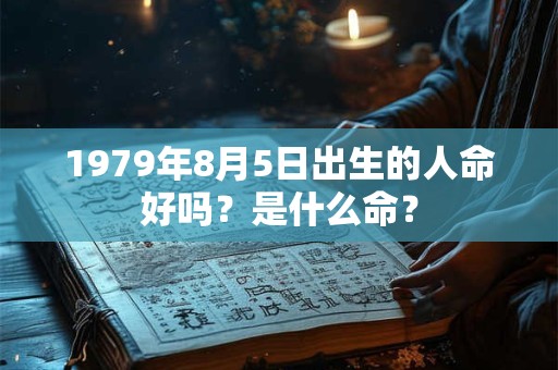 1979年8月5日出生的人命好吗？是什么命？