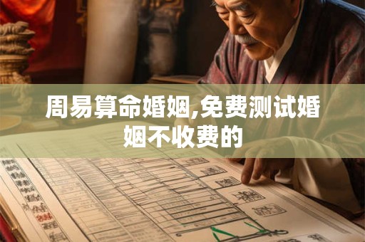 周易算命婚姻,免费测试婚姻不收费的