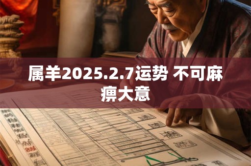 属羊2025.2.7运势 不可麻痹大意