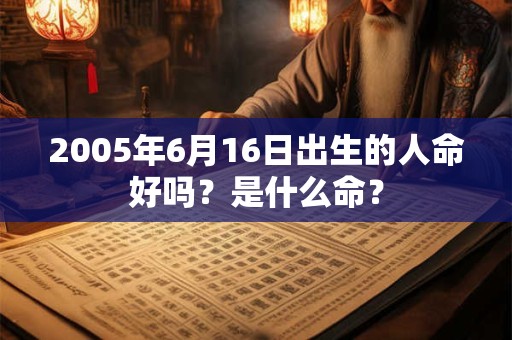 2005年6月16日出生的人命好吗？是什么命？