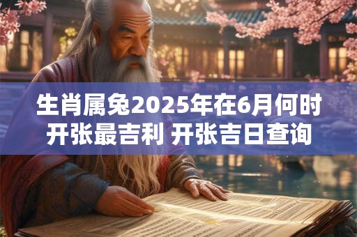 生肖属兔2025年在6月何时开张最吉利 开张吉日查询