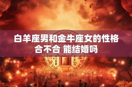 白羊座男和金牛座女的性格合不合 能结婚吗
