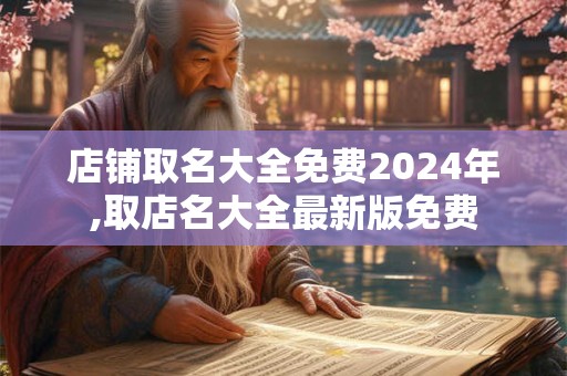 店铺取名大全免费2024年,取店名大全最新版免费