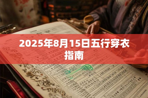 2025年8月15日五行穿衣指南