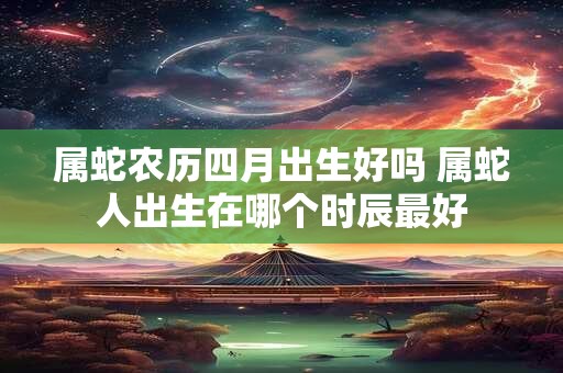 属蛇农历四月出生好吗 属蛇人出生在哪个时辰最好