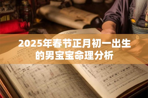 2026年春节正月初一出生的男宝宝命理分析