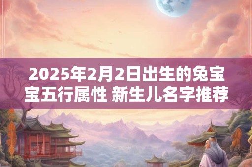 2025年2月2日出生的兔宝宝五行属性 新生儿名字推荐