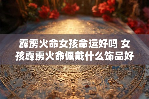 霹雳火命女孩命运好吗 女孩霹雳火命佩戴什么饰品好