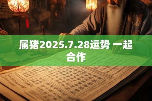 属猪2025.7.28运势 一起合作