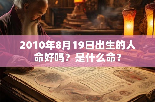 2010年8月19日出生的人命好吗？是什么命？