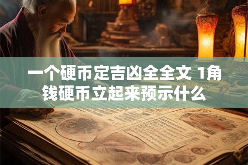一个硬币定吉凶全全文 1角钱硬币立起来预示什么