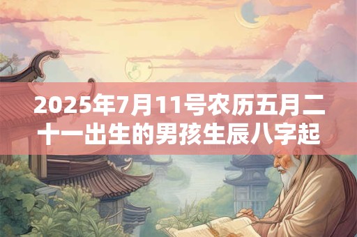 2025年7月11号农历五月二十一出生的男孩生辰八字起名